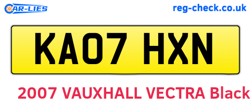KA07HXN are the vehicle registration plates.