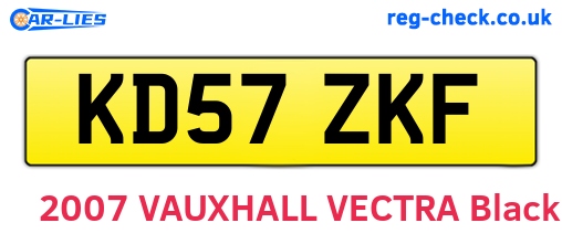 KD57ZKF are the vehicle registration plates.
