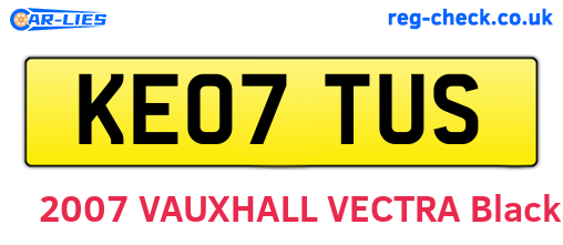 KE07TUS are the vehicle registration plates.