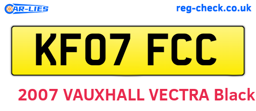 KF07FCC are the vehicle registration plates.