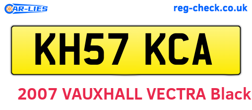 KH57KCA are the vehicle registration plates.