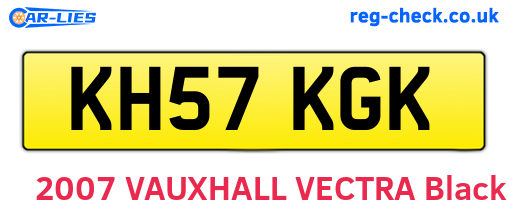 KH57KGK are the vehicle registration plates.