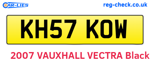 KH57KOW are the vehicle registration plates.