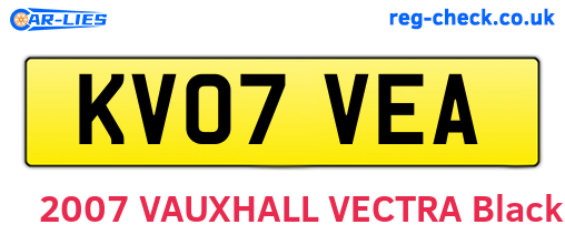 KV07VEA are the vehicle registration plates.