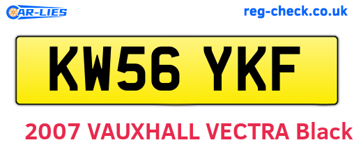 KW56YKF are the vehicle registration plates.