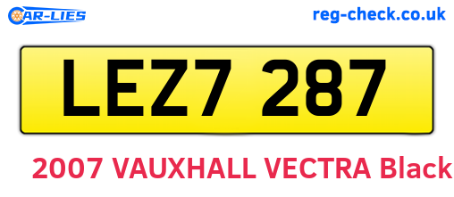 LEZ7287 are the vehicle registration plates.