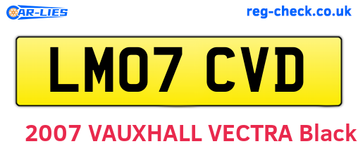 LM07CVD are the vehicle registration plates.