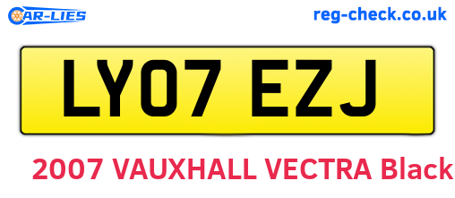LY07EZJ are the vehicle registration plates.