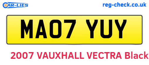 MA07YUY are the vehicle registration plates.