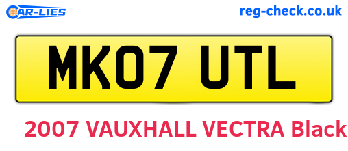 MK07UTL are the vehicle registration plates.