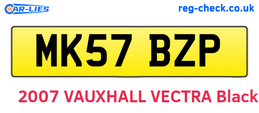 MK57BZP are the vehicle registration plates.