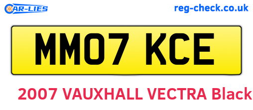 MM07KCE are the vehicle registration plates.