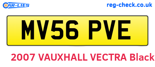 MV56PVE are the vehicle registration plates.