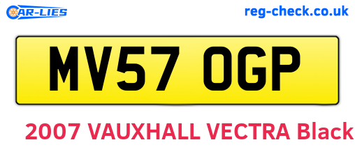 MV57OGP are the vehicle registration plates.
