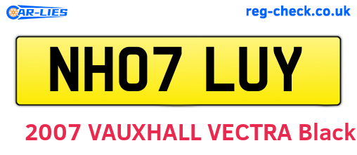 NH07LUY are the vehicle registration plates.