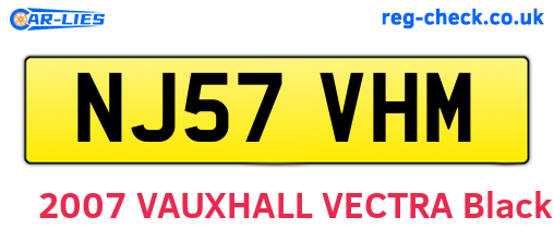 NJ57VHM are the vehicle registration plates.