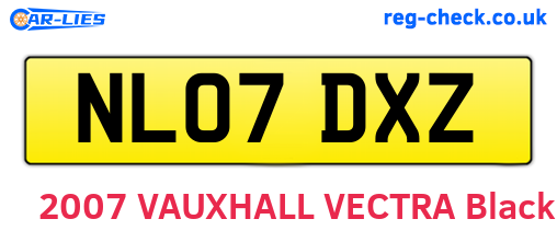 NL07DXZ are the vehicle registration plates.