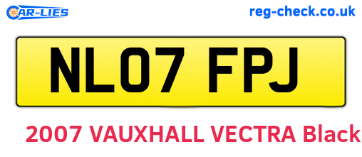 NL07FPJ are the vehicle registration plates.
