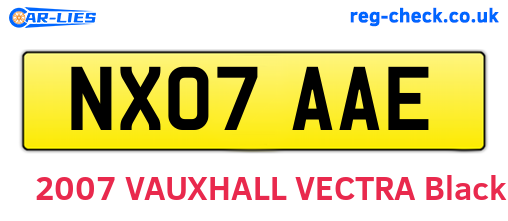 NX07AAE are the vehicle registration plates.