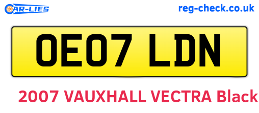 OE07LDN are the vehicle registration plates.