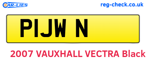 P1JWN are the vehicle registration plates.