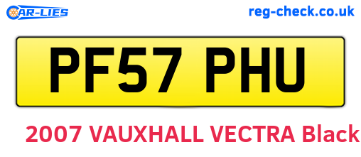 PF57PHU are the vehicle registration plates.