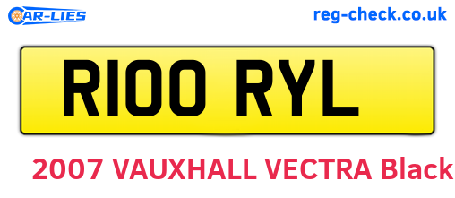 R100RYL are the vehicle registration plates.