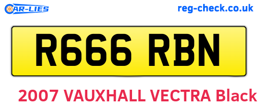 R666RBN are the vehicle registration plates.