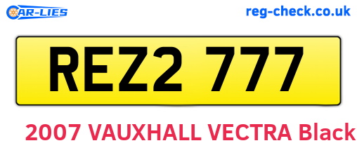 REZ2777 are the vehicle registration plates.