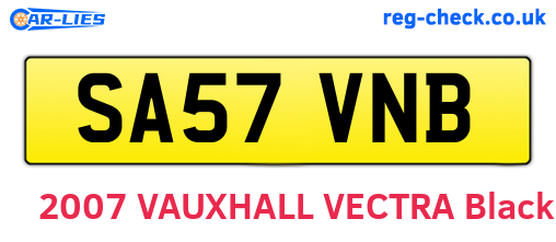 SA57VNB are the vehicle registration plates.