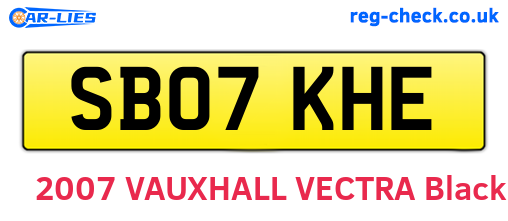 SB07KHE are the vehicle registration plates.