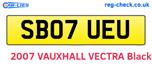 SB07UEU are the vehicle registration plates.