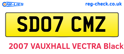 SD07CMZ are the vehicle registration plates.
