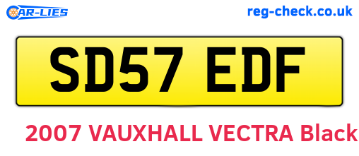 SD57EDF are the vehicle registration plates.