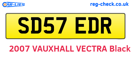 SD57EDR are the vehicle registration plates.