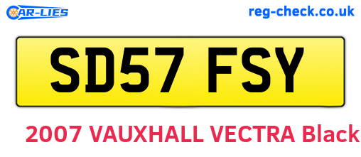 SD57FSY are the vehicle registration plates.
