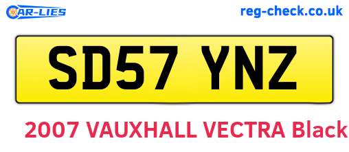 SD57YNZ are the vehicle registration plates.