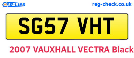 SG57VHT are the vehicle registration plates.