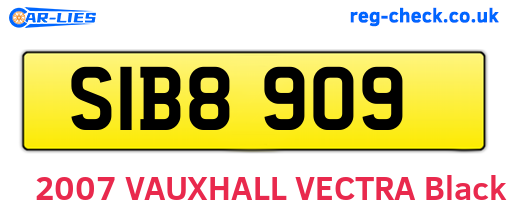 SIB8909 are the vehicle registration plates.