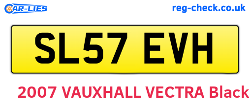 SL57EVH are the vehicle registration plates.