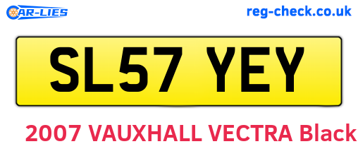 SL57YEY are the vehicle registration plates.