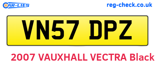 VN57DPZ are the vehicle registration plates.