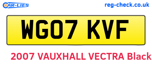 WG07KVF are the vehicle registration plates.
