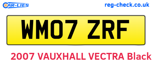 WM07ZRF are the vehicle registration plates.
