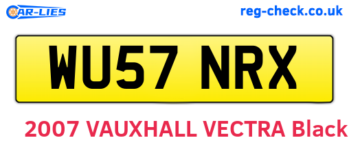 WU57NRX are the vehicle registration plates.