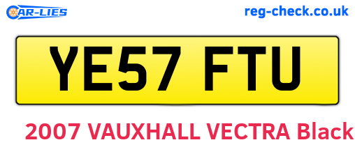 YE57FTU are the vehicle registration plates.