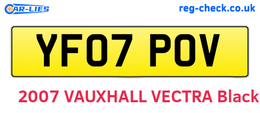 YF07POV are the vehicle registration plates.