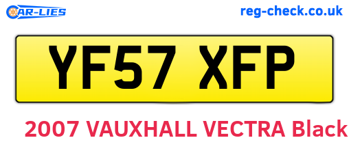 YF57XFP are the vehicle registration plates.