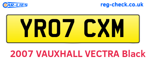 YR07CXM are the vehicle registration plates.