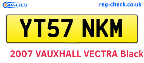 YT57NKM are the vehicle registration plates.